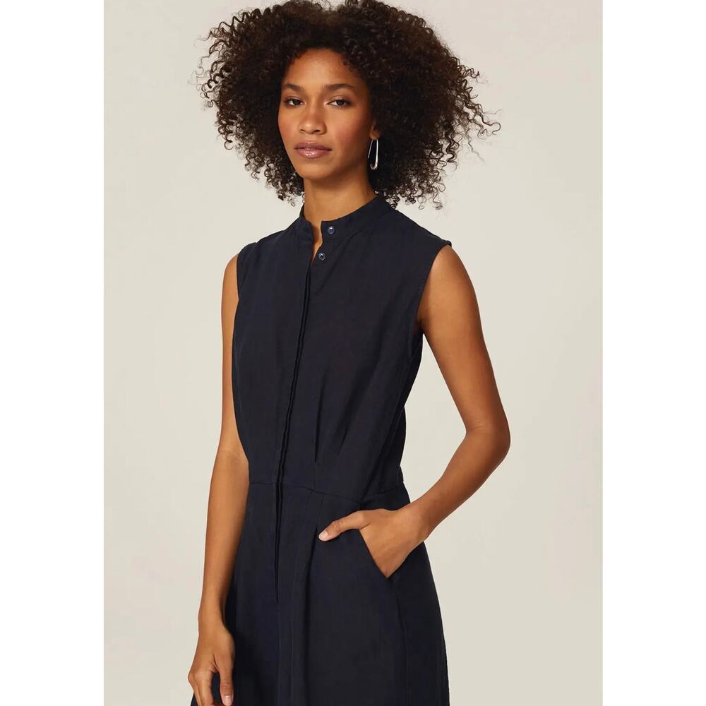 Mossi Linen Half Button Up Wide Leg Jumpsuit Size EU 34 - Picture 7 of 11